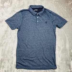 Rugby University Mens Polo Shirt Medium Short Sleeve Blue Comfort Fit Collared
